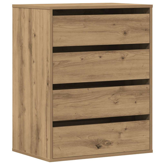 vidaXL Corner Chest of Drawers Artisian Oak 60x41x76 cm Engineered Wood 2