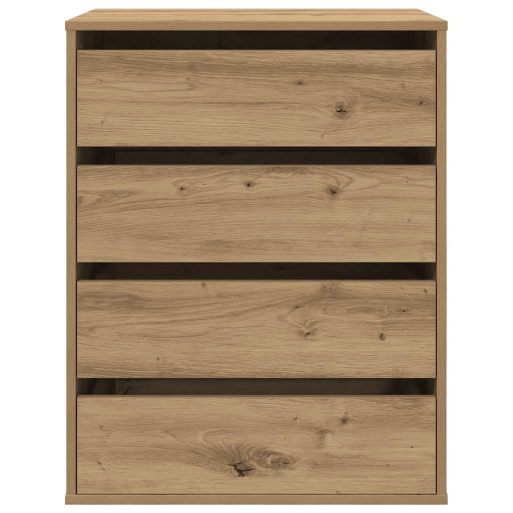 vidaXL Corner Chest of Drawers Artisian Oak 60x41x76 cm Engineered Wood 4