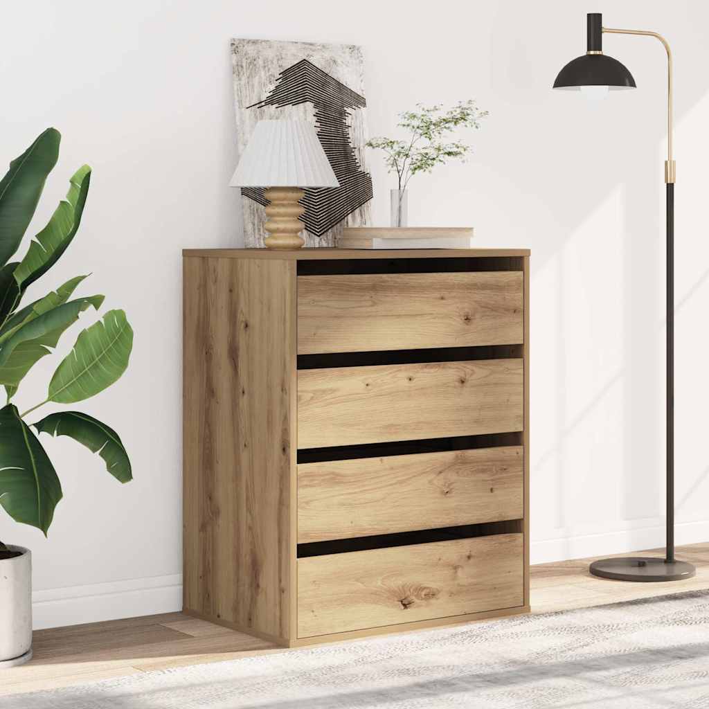 vidaXL Corner Chest of Drawers Artisian Oak 60x41x76 cm Engineered Wood 1