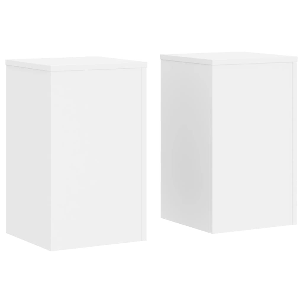 vidaXL Plant Stand 2 pcs White 30 x 30 x 50 cm Engineered Wood 2