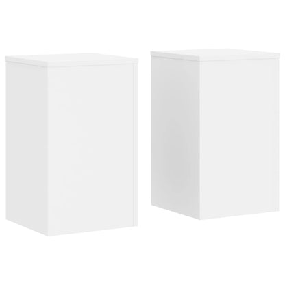 vidaXL Plant Stand 2 pcs White 30 x 30 x 50 cm Engineered Wood 2