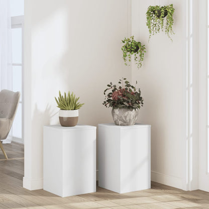 vidaXL Plant Stand 2 pcs White 30 x 30 x 50 cm Engineered Wood 1