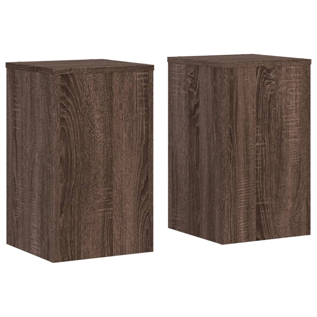 vidaXL Plant Stands 2 pcs Brown Oak 30x30x50 cm Engineered wood 2