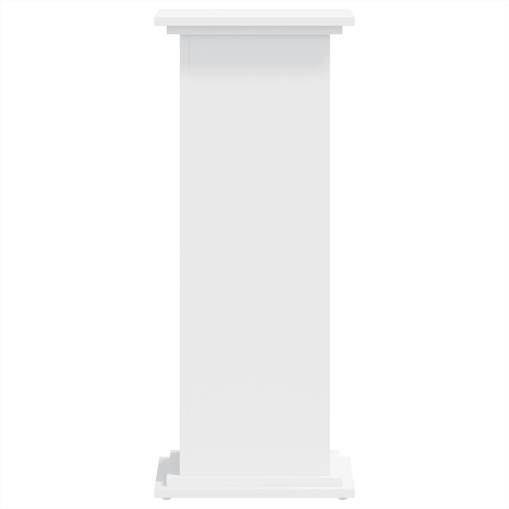 vidaXL Plant Stand White 33 x 33 x 80 cm Engineered wood 3