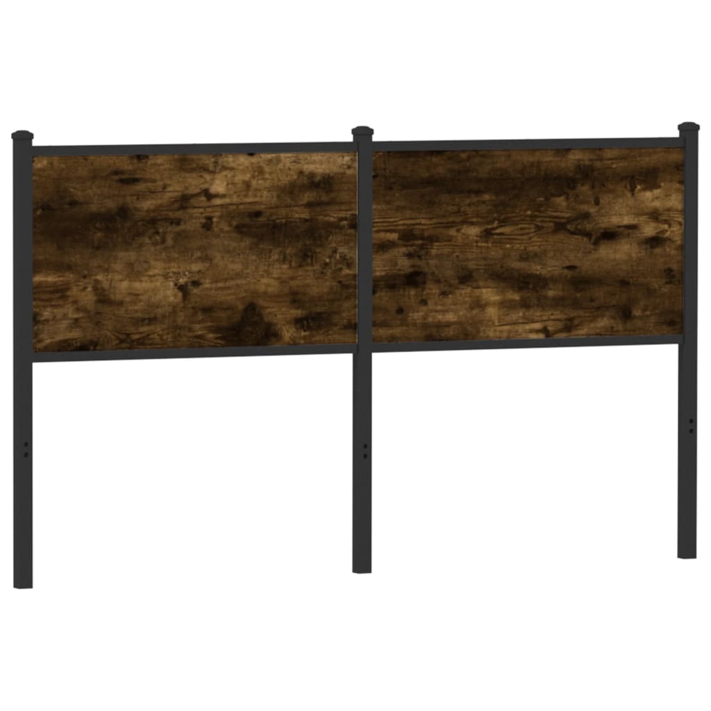 vidaXL Replace Headboard Smoked Oak 150 cm Engineered Wood and Steel 5