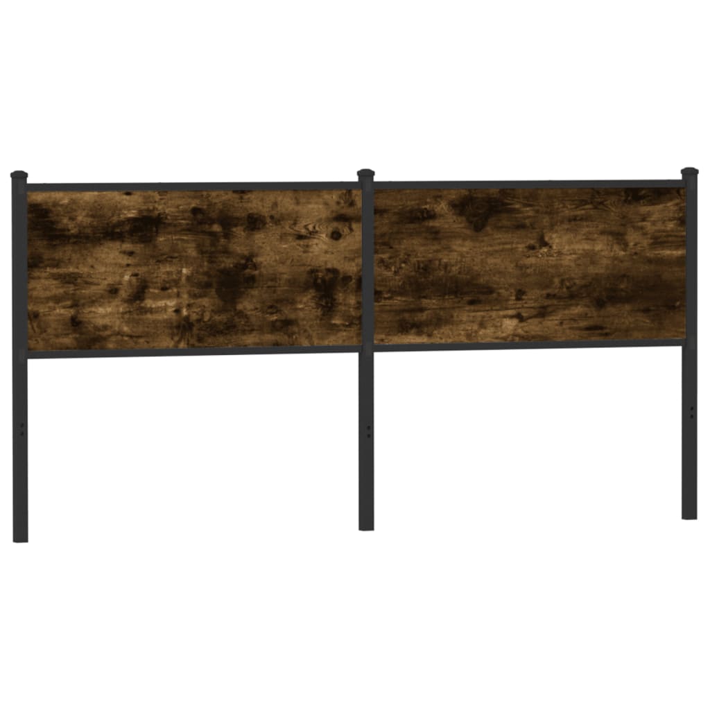 vidaXL Replace Headboard Smoked Oak 160 cm Engineered Wood and Steel 1