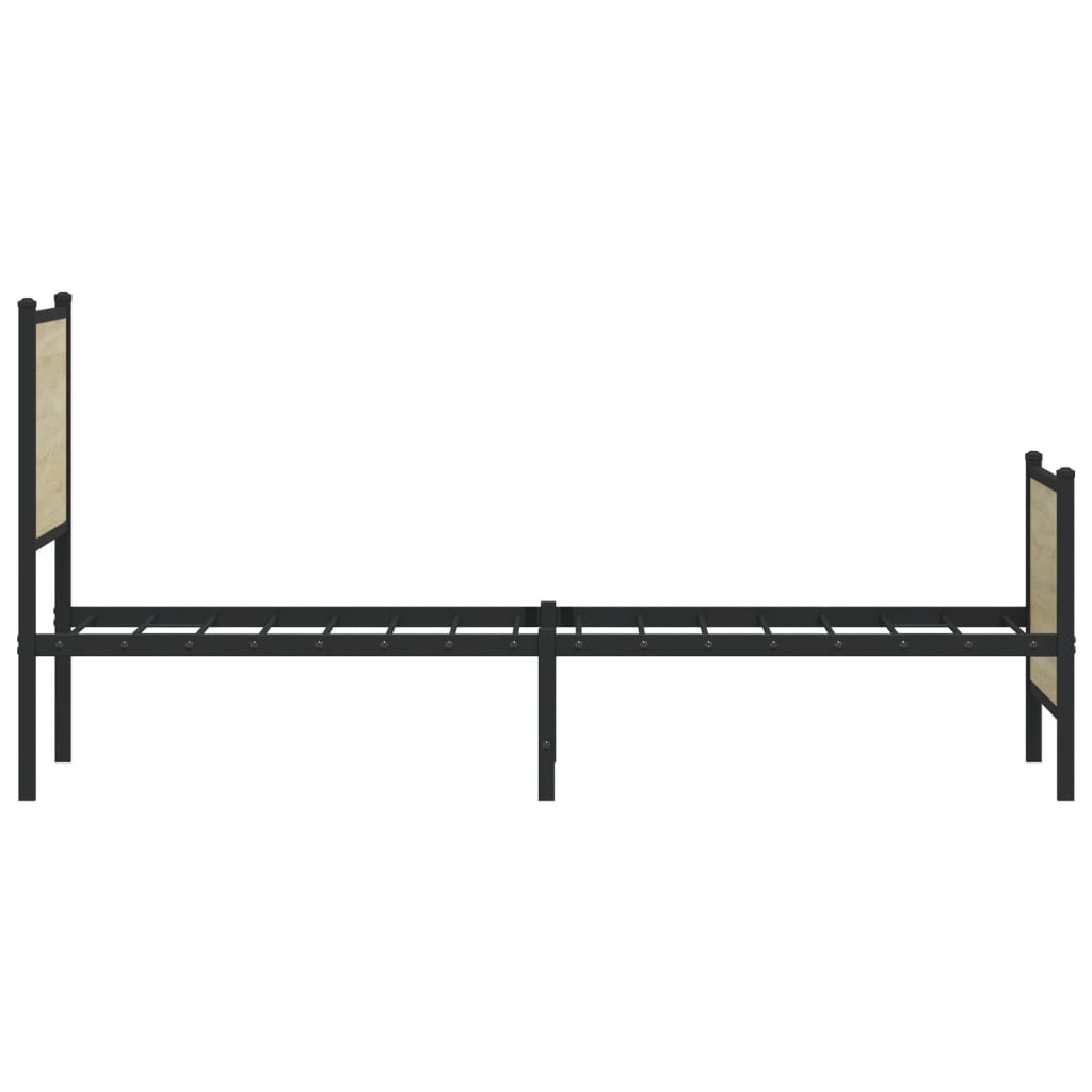 vidaXL Metal Bed Frame without Mattress Sonoma Oak 80x200 cm 6