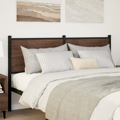 vidaXL Replace Headboard Brown Oak 140 cm Engineered Wood and Steel 2