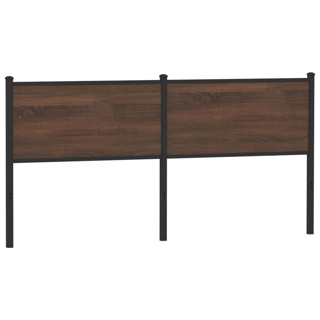 vidaXL Replace Headboard Brown Oak 160 cm Engineered Wood and Steel 5
