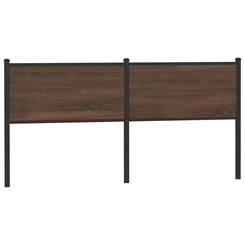 vidaXL Replace Headboard Brown Oak 180 cm Engineered Wood and Steel 1