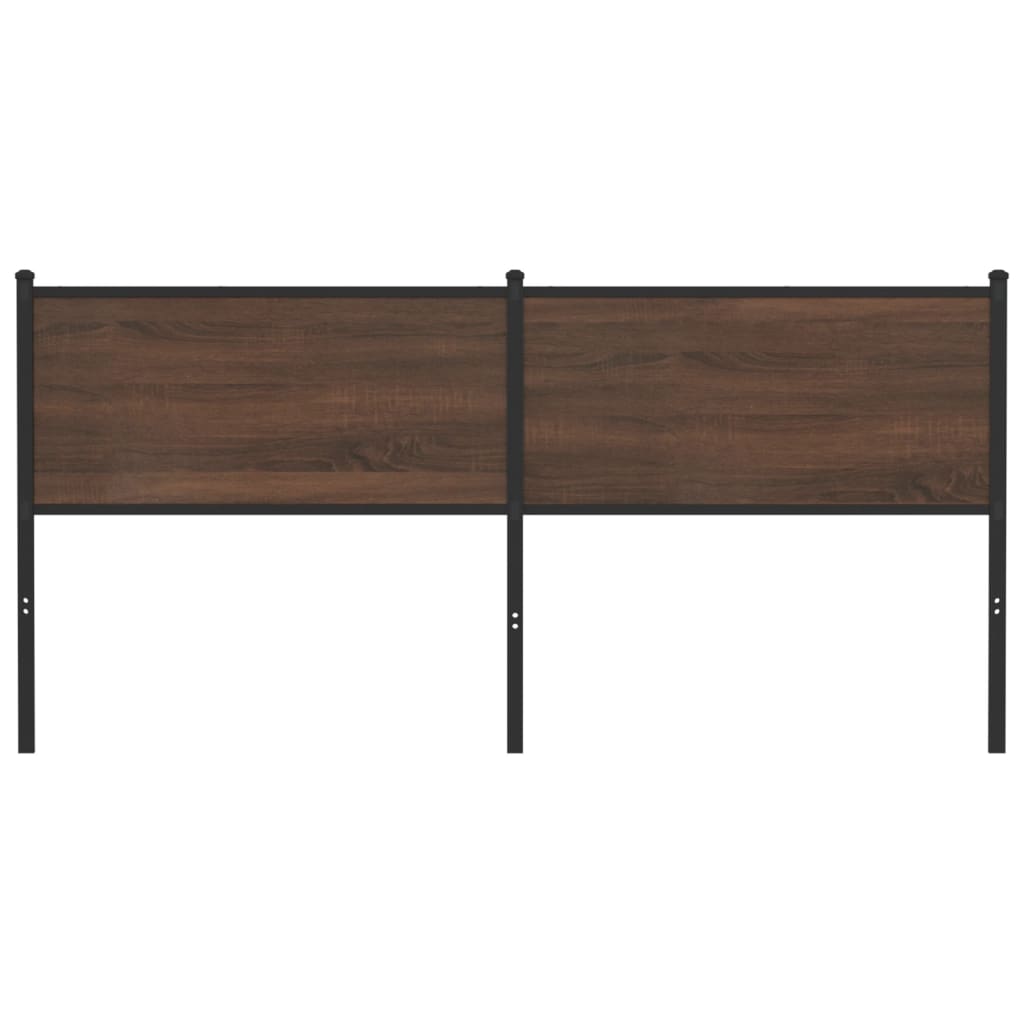 vidaXL Replace Headboard Brown Oak 180 cm Engineered Wood and Steel 3