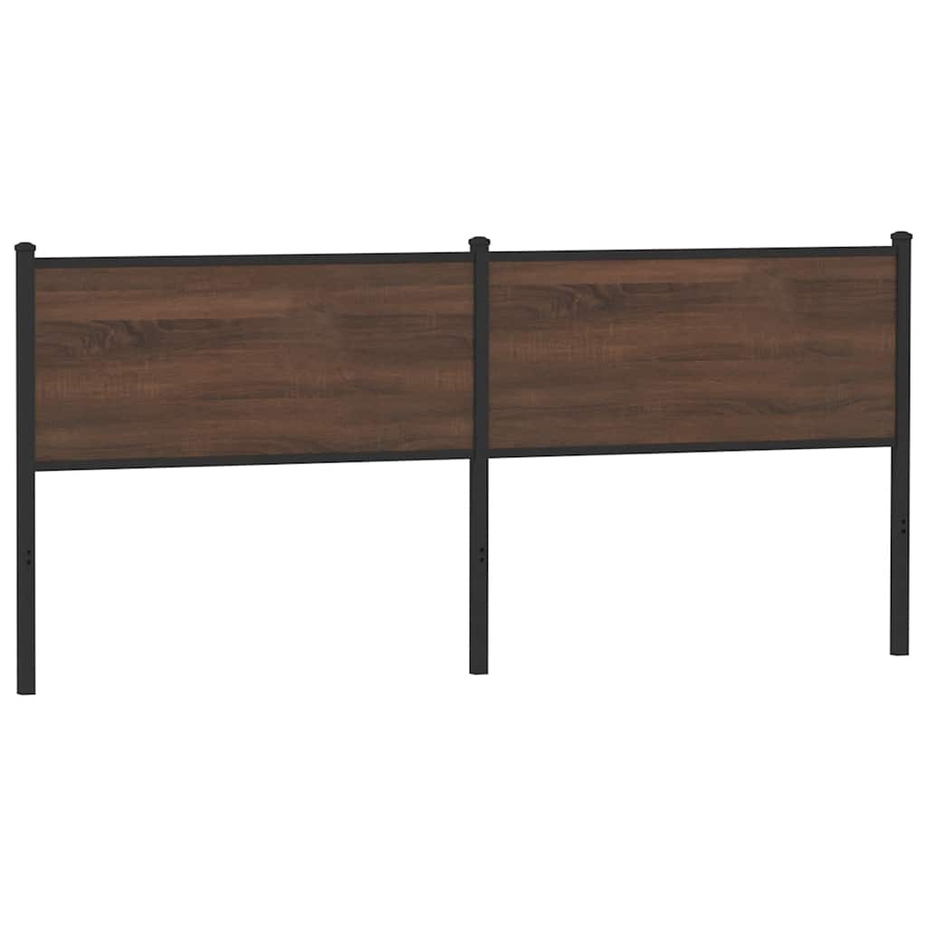 vidaXL Replace Headboard Brown Oak 190 cm Engineered Wood and Steel 5