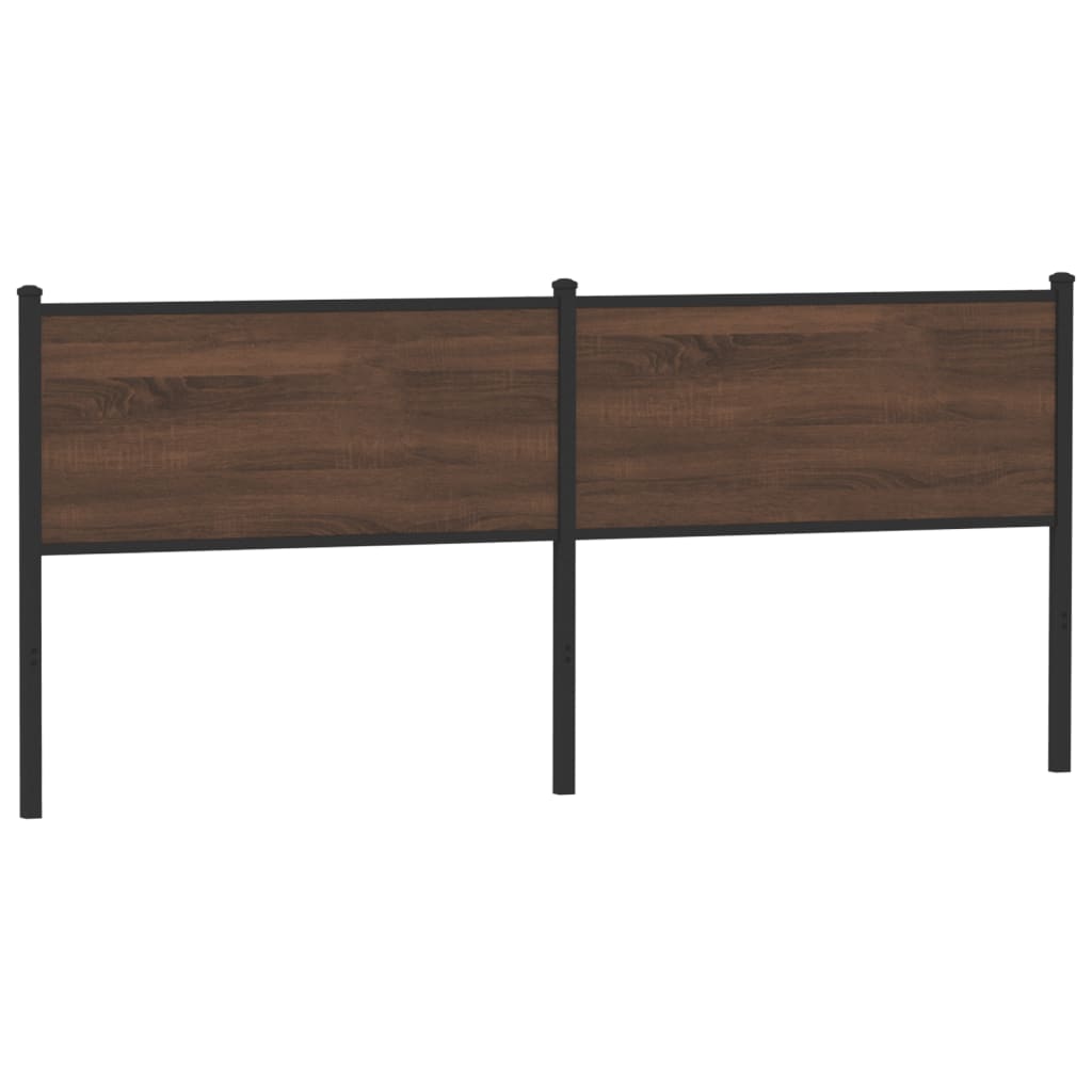 vidaXL Replace Headboard Brown Oak 200 cm Engineered Wood and Steel 5