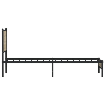 vidaXL Metal Bed Frame without Mattress Sonoma Oak 90x200 cm 6