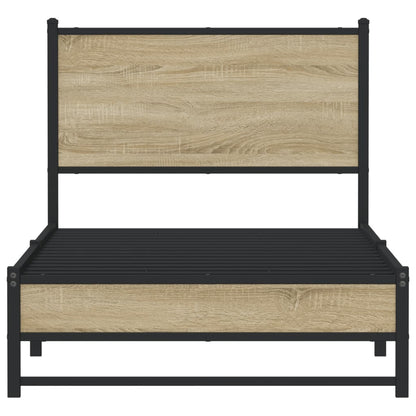 vidaXL Metal Bed Frame without Mattress Sonoma Oak 80x200 cm 5