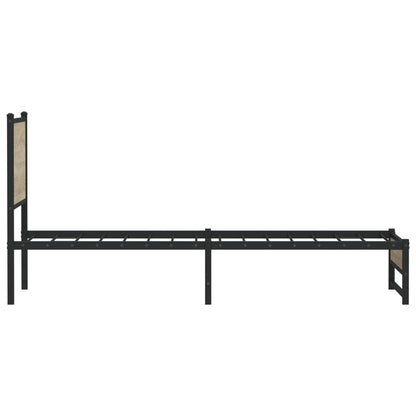 vidaXL Metal Bed Frame without Mattress Sonoma Oak 90x190 cm Single 6