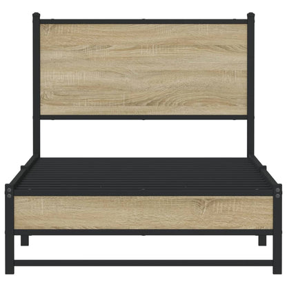 vidaXL Metal Bed Frame without Mattress Sonoma Oak 90x200 cm 5