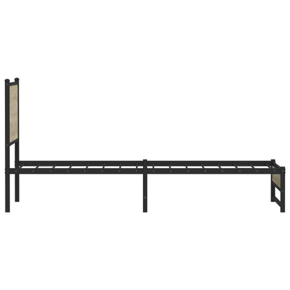 vidaXL Metal Bed Frame without Mattress Sonoma Oak 90x200 cm 6