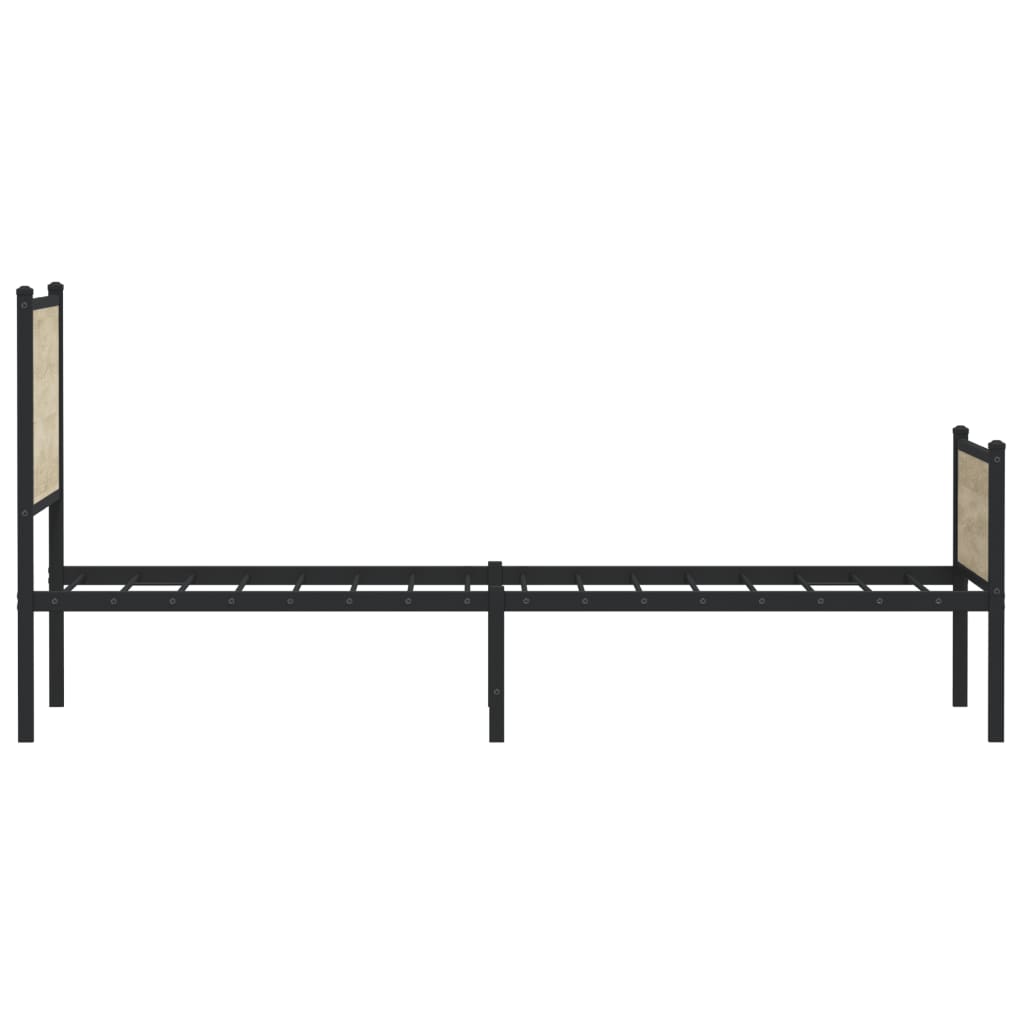 vidaXL Metal Bed Frame without Mattress Sonoma Oak 90x190 cm Single 6