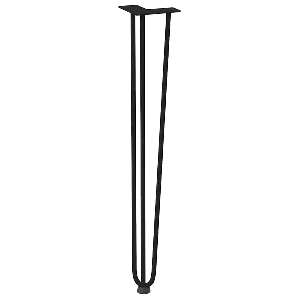 vidaXL hairpin legs for console tables for Console Table 4 pcs Black 72 cm Solid Steel 4