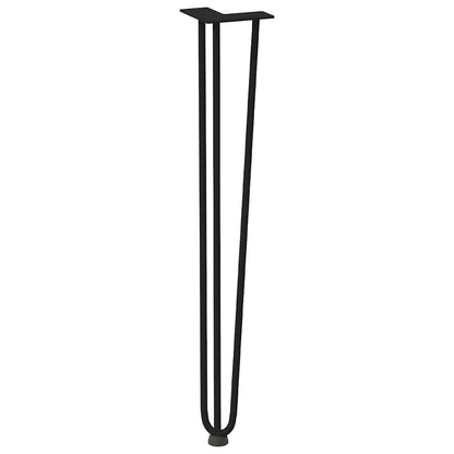 vidaXL hairpin legs for console tables for Console Table 4 pcs Black 72 cm Solid Steel 4