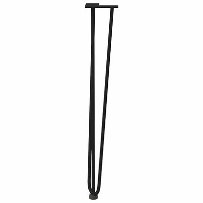vidaXL hairpin legs for console tables for Console Table 4 pcs Black 72 cm Solid Steel 5