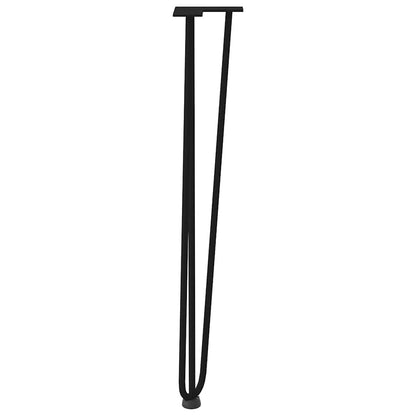 vidaXL hairpin legs for console tables for Console Table 4 pcs Black 72 cm Solid Steel 6