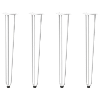 vidaXL hairpin legs for console tables for Console Table 4 pcs White 72 cm Solid Steel 2