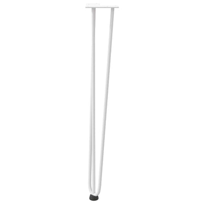vidaXL hairpin legs for console tables for Console Table 4 pcs White 72 cm Solid Steel 5
