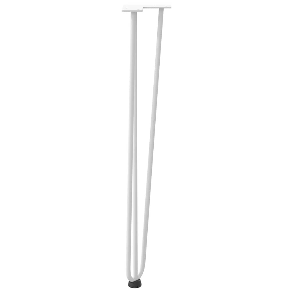 vidaXL hairpin legs for console tables for Console Table 4 pcs White 72 cm Solid Steel 6