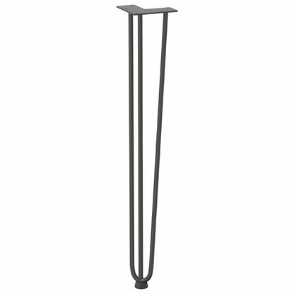 vidaXL Hairpin legs for Console Table 4 pcs Anthracite 72 cm 4