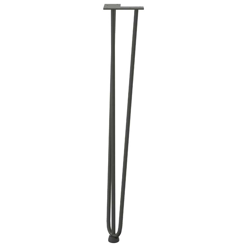 vidaXL Hairpin legs for Console Table 4 pcs Anthracite 72 cm 5