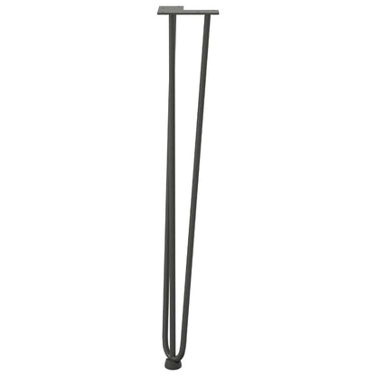 vidaXL Hairpin legs for Console Table 4 pcs Anthracite 72 cm 5