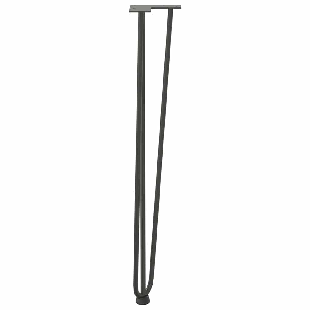 vidaXL Hairpin legs for Console Table 4 pcs Anthracite 72 cm 6