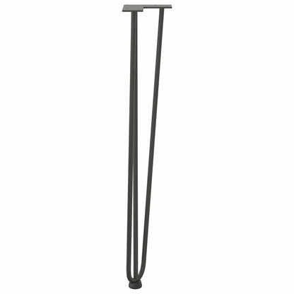 vidaXL Hairpin legs for Console Table 4 pcs Anthracite 72 cm 6