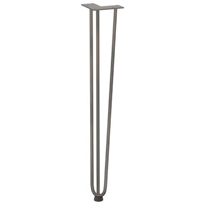 vidaXL Hairpin legs for Console Table 4 pcs Natural Steel 72 cm 4