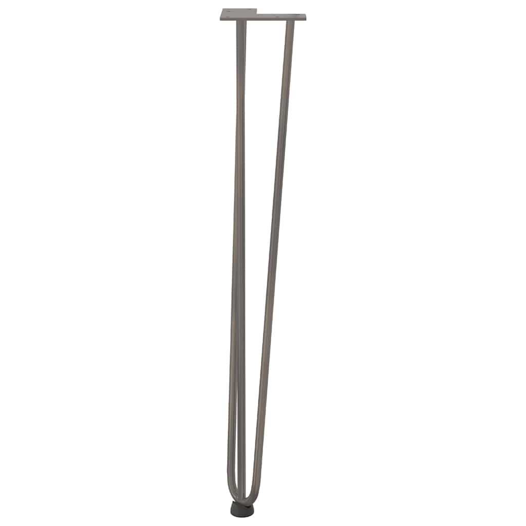 vidaXL Hairpin legs for Console Table 4 pcs Natural Steel 72 cm 5