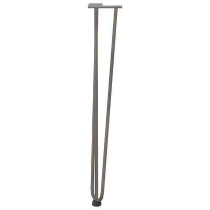 vidaXL Hairpin legs for Console Table 4 pcs Natural Steel 72 cm 5
