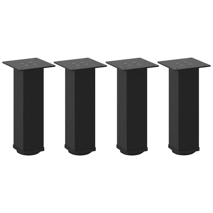 vidaXL Coffee Table Legs 4 pcs Black 42-44 cm Steel 2