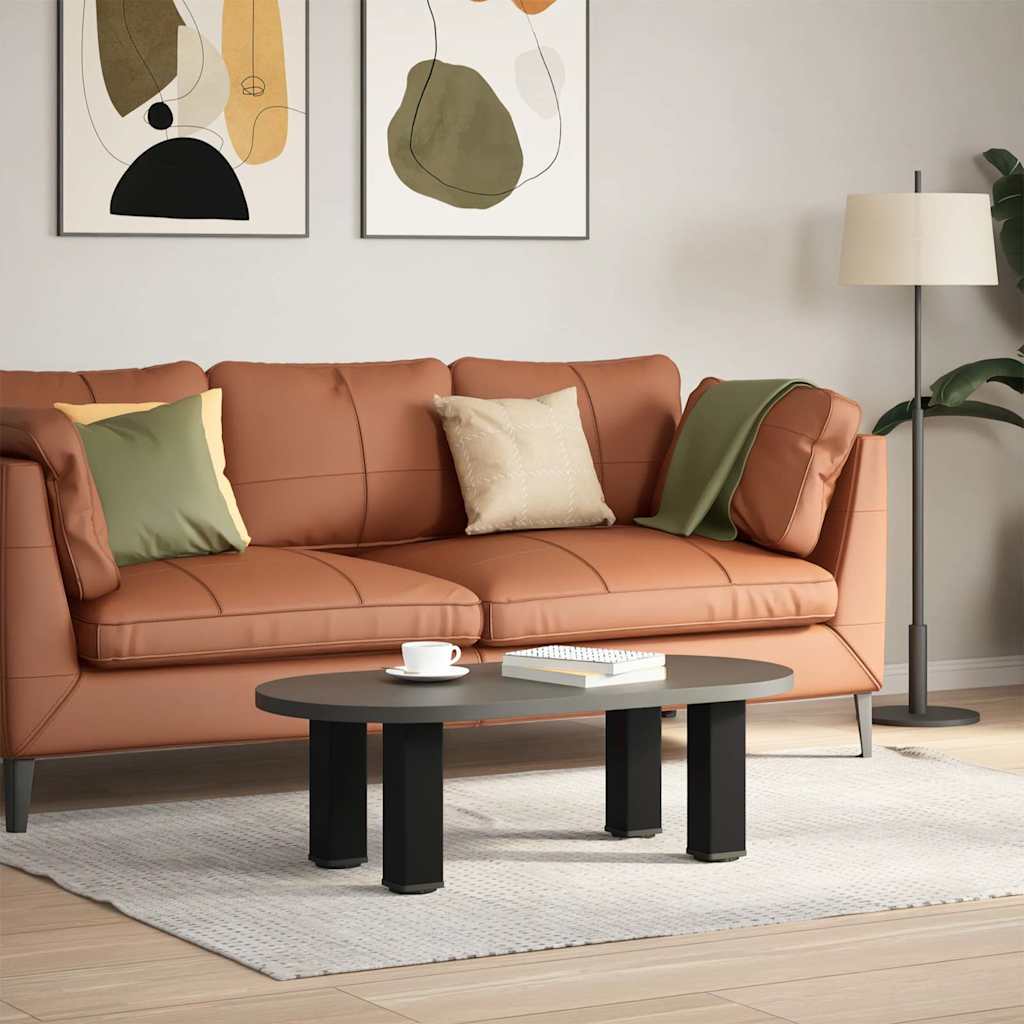 vidaXL Coffee Table Legs 4 pcs Black 42-44 cm Steel 3