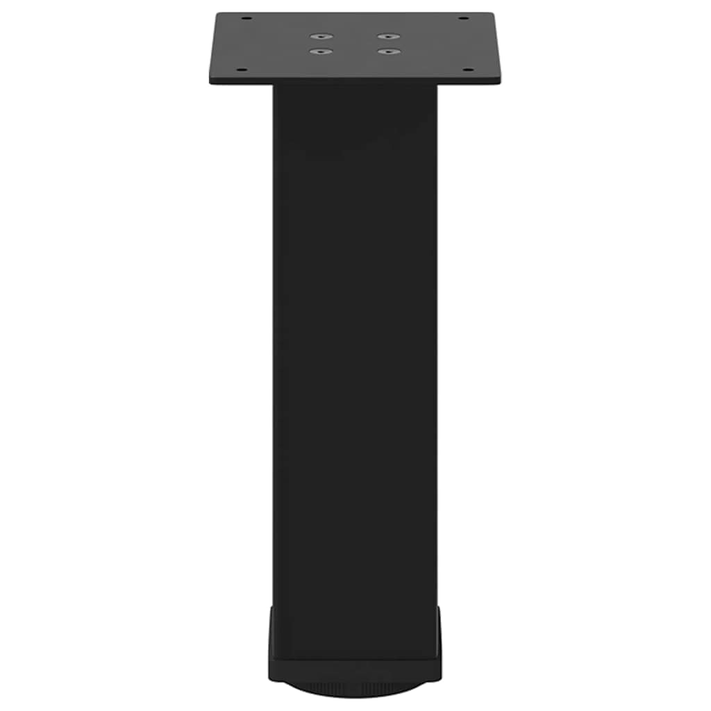 vidaXL Coffee Table Legs 4 pcs Black 42-44 cm Steel 5