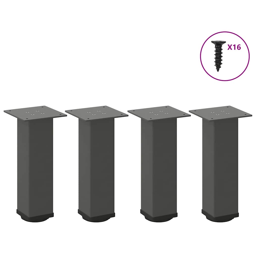vidaXL Coffee Table Legs 4 pcs Anthracite 42-44 cm Steel 1