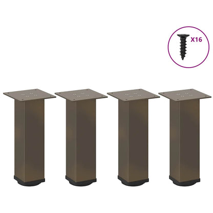 vidaXL Coffee Table Legs 4 pcs Natural Steel 42-44 cm Steel 1