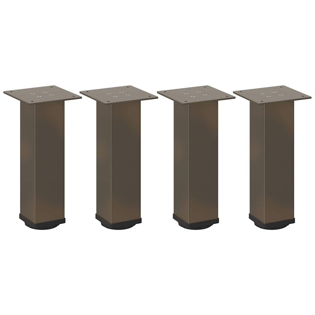 vidaXL Coffee Table Legs 4 pcs Natural Steel 42-44 cm Steel 2