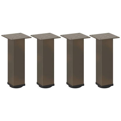 vidaXL Coffee Table Legs 4 pcs Natural Steel 42-44 cm Steel 2