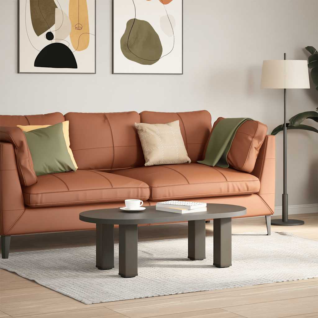 vidaXL Coffee Table Legs 4 pcs Natural Steel 42-44 cm Steel 3
