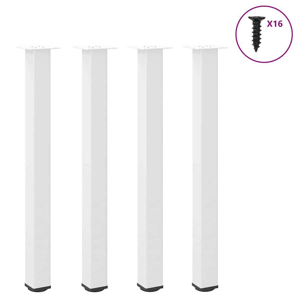 Coffee Table Legs 4 pcs 30-32 Steel White 90-92 cm (80 mm)