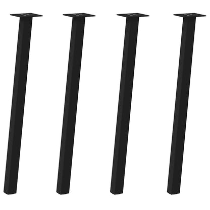 vidaXL Console Table Legs 4 pcs Black 72 cm Steel 2