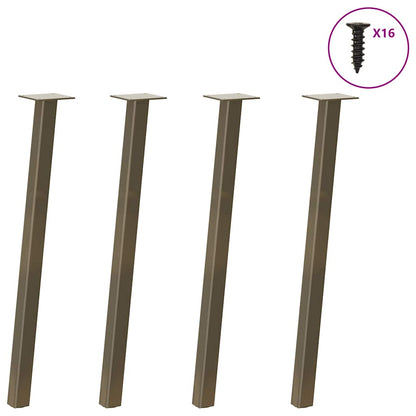 vidaXL Console Table Legs 4 pcs Natural Steel 72 cm Steel 1