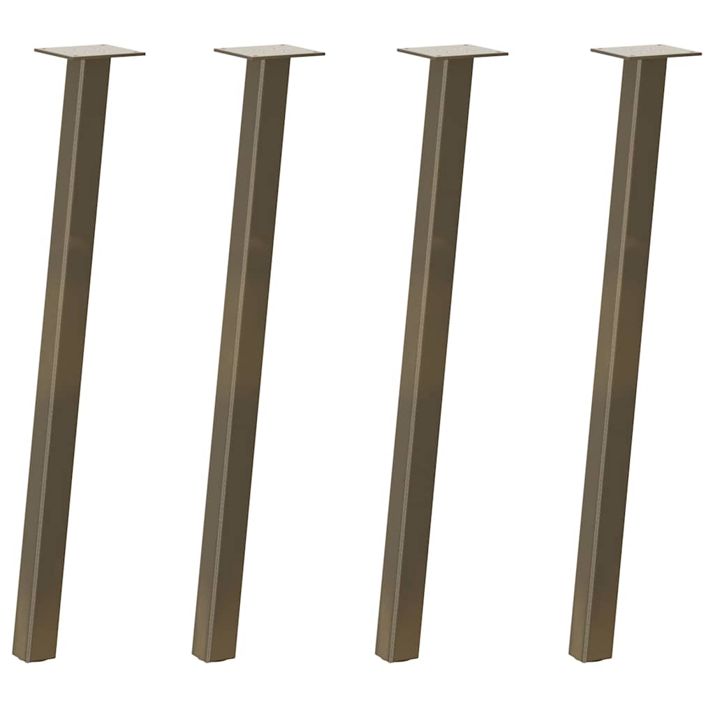 vidaXL Console Table Legs 4 pcs Natural Steel 72 cm Steel 2